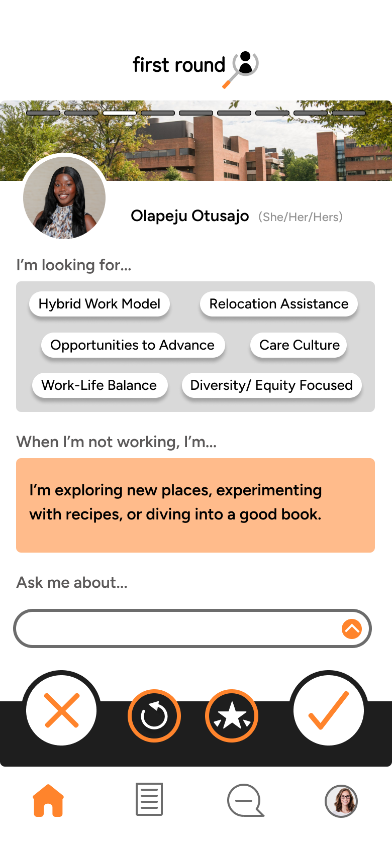 Get To Know Me High Fidelity Prototype