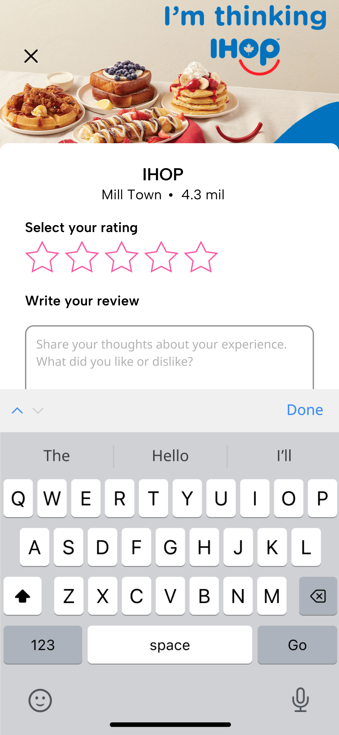 Welcome page wireframe