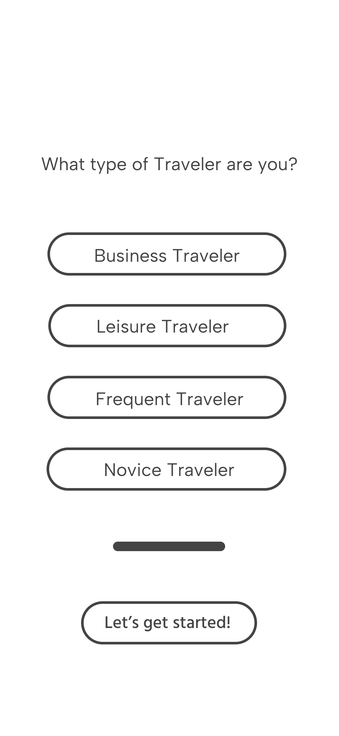 Travel frequency wireframe